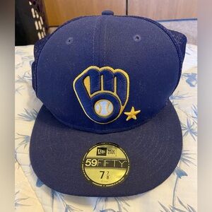 NEW ERA 59FIFTY MILWAUKEE BREWERS 2022 ALL-STAR GAME FITTED HAT BLUE 7 7/8